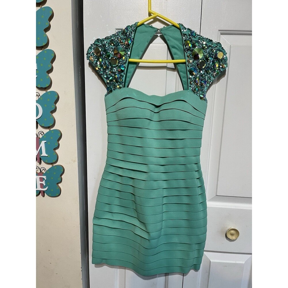 Sherri Hill Women Green Cocktail Dress 2